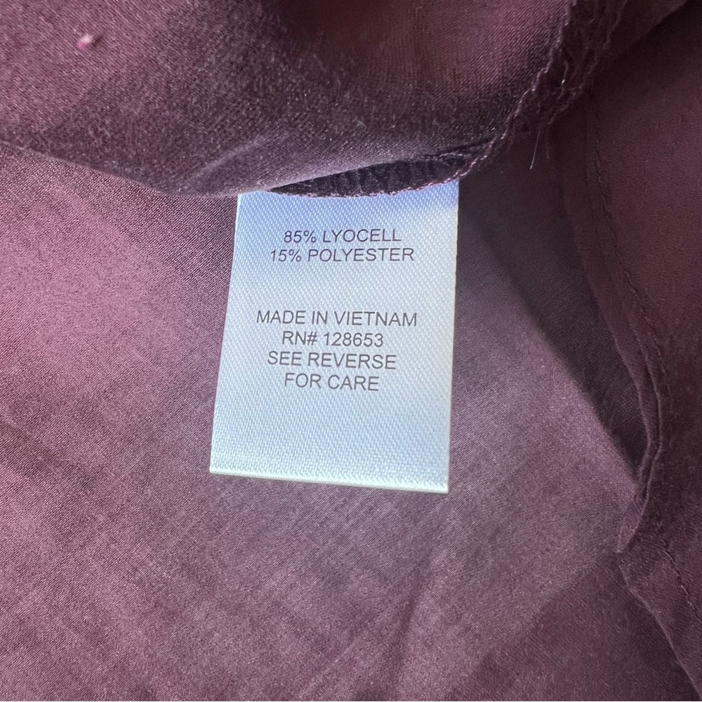 Bailey 44 Plum Shirt Size Large with Rhinestones NWT - Picture 6 of 8